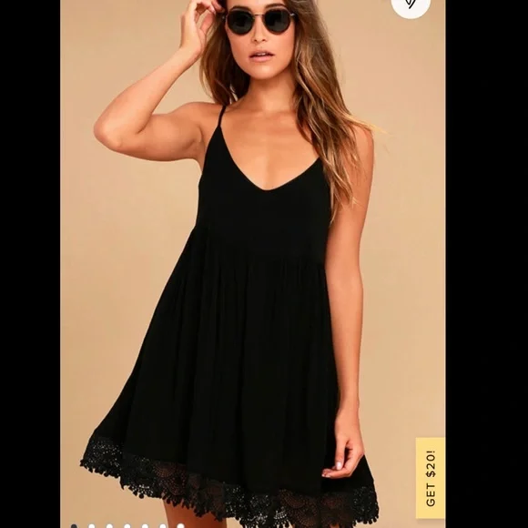 Black Lace Babydoll Dress | Womens | X-Large | 100% Polyester | Lulus Black Lace Babydoll Dress | Womens | X-Large | 100% Polyester | Lulus